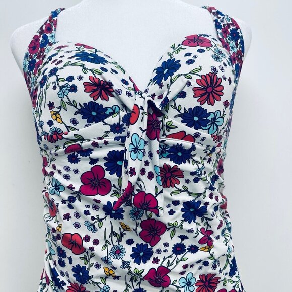 Liz Claiborne Floral Tankini Swimwear for Women Multicolor Size S - Picture 7 of 11